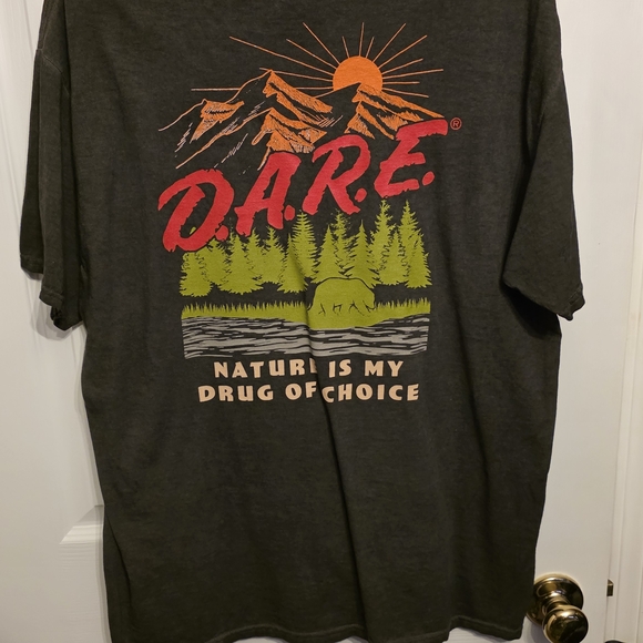 Graphic Tee with Mountain and Forest Design - Picture 1 of 1